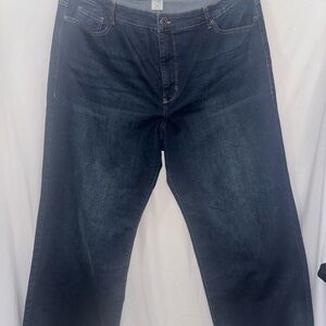 Women’s Terra & Sky Dark Blue Straight Jeans